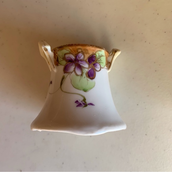 Antique Nippon Hand Painted Dresser Set Hat Pin Holder & Hair Pin Holder - Picture 3 of 14